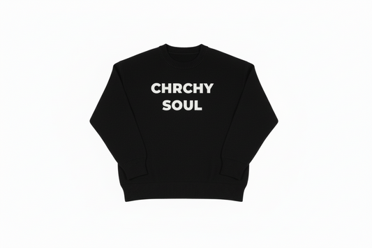 BLACK CLASSIC CHRCHYSOUL CREWNECK SWEATER